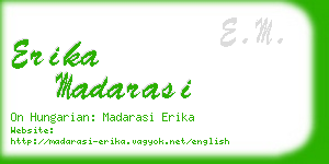 erika madarasi business card